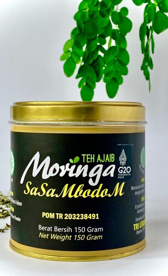 TEH SERBUK DAUN KELOR 150 GRAM - KALENG